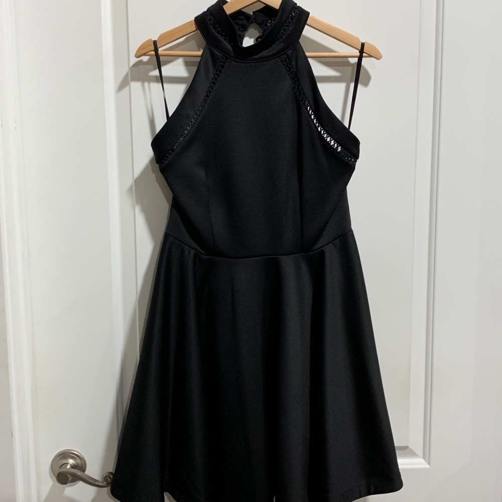B. Darlin Halter Dress Size 11/12 Black NWT